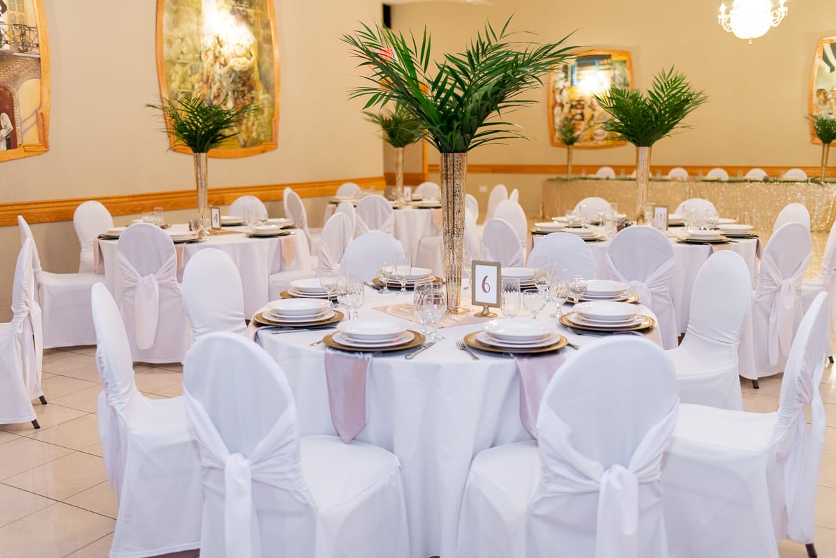 lasila ballroom wedding setting at club belvedere